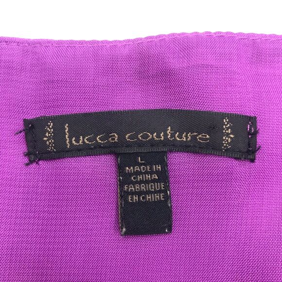 Lucca Couture Babydoll Romper Sun Dress Y2K Purple Skort L Womens Tank - Picture 2 of 16